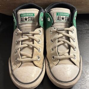 Converse Kids Sneakers - White and Green